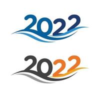 2022 new year icon vector illustration