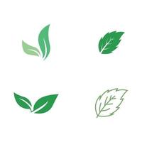 elemento de la naturaleza de la ecología de la hoja del árbol verde vector