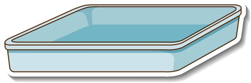 A sticker template with blank tray isolated