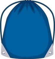 Frente de la mochila azul básica aislada vector