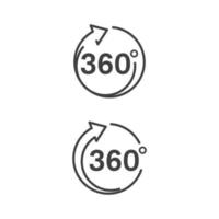 360 Circle Vector icon design illustration