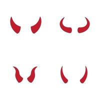 Devil horn Vector icon design illustration Template