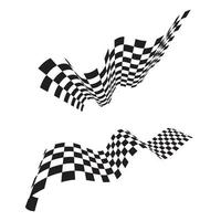 Race flag icon, simple design race flag logo template vector