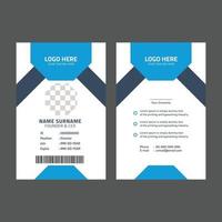 Corporate id card template design vector