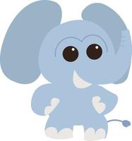 Cartoon cute elephat design.Elephant happy character vecor.Kids animal funny vector