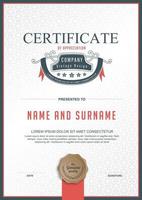 Certificate template design vector