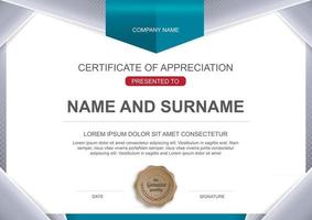 Certificate template design vector