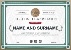 Certificate template design vector