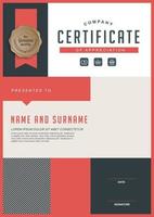 Certificate template design vector