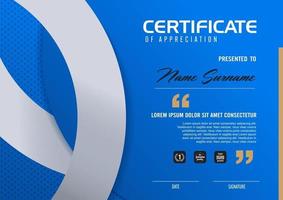 Certificate template design vector