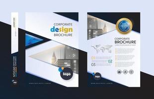 cartel volante folleto folleto diseño de portada diseño espacio para foto de fondo vector
