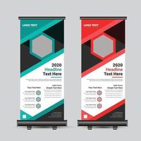 Modern Business Conference Roll Up Design vector