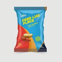 Free chips and dry fruits packaging design ideas for packaging company vector