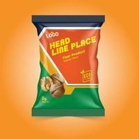 Free chips and dry fruits packaging design ideas for packaging company vector