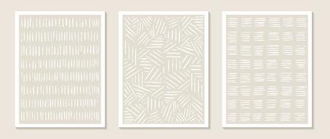 Contemporary templates with abstract shapes and line in nude colors. vector