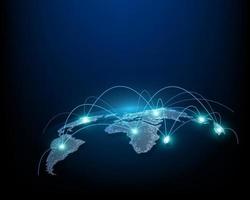 global business transfer network illustration vector
