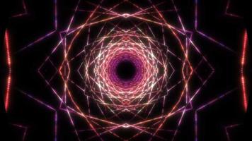 Loop psychedelisches Kaleidoskop futuristische Hitech-Maschendrahtmuster video