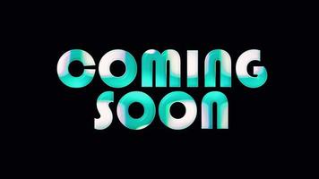 Coming Soon Glitch Effect Pop Text Isolated Loop video