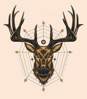 Deer head animal illustration