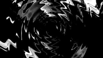 transición de onda circular de flujo de fluido de negro a blanco video