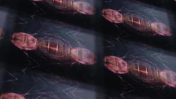 Quantentechnologie futuristische Fliesenmatrixmuster LED-Wand video
