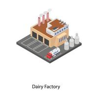 Dairy Factory Plant vector