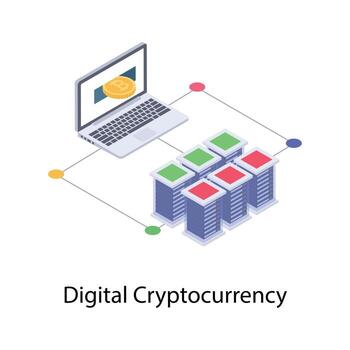 Digital Cryptocurrency Elements vector