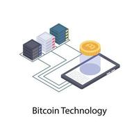 conceptos de tecnología bitcoin vector