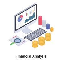 análisis de datos financieros vector