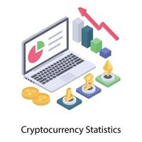 estadísticas y datos de bitcoin vector