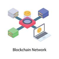Blockchain Network Design vector