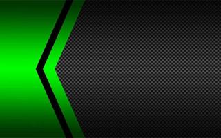 Fondo de vector abstracto negro y verde con patrón de fibra de carbono. plantilla para su banner y presentación. ilustración de diseño vectorial moderno