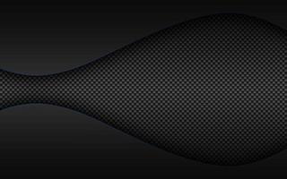 Abstract black and blue wave vector background with carbon fibre texture. Abstract metal geometric texture. Simple vector illustration