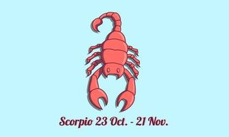 Zodiac sign illustration Scorpio. Vector file