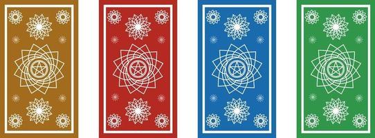 Vectorial design of the back of Tarot cards vector