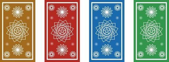 Vectorial design of the back of Tarot cards vector