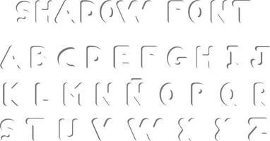 Shadow uppercase letters vector