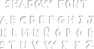 Shadow uppercase letters vector