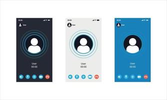 mobile video call interface vector