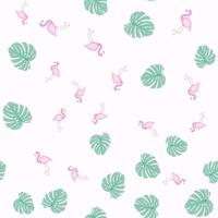 Cute Seamless Flamingo Pattern Vector Illustration