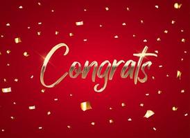 Congratulations abstract design template background. Vector illustration