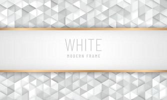 Abstract luxury white grey triangle pattern design background with copy space. Modern and minimal frame design. You can use for cover brochure template, poster, banner web, flyer, print ad. Vector illustration