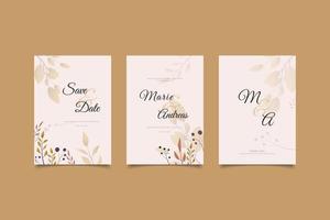 Template wedding invitation vector