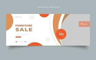 Template banner funiture sale vector