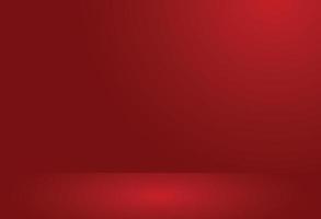 Empty red color studio room background vector