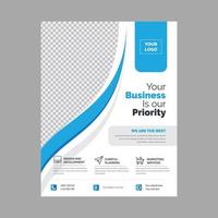 Corporate flyer brochure design template vector graphic