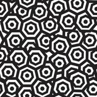 Black and White Geometric Abstract Background Seamless Pattern. Vector Illustration