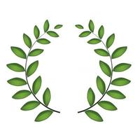 Laurel wreath isolated on white background. Vector Illustration