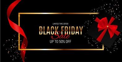 Black Friday Sale Banner Template. Vector Illustration