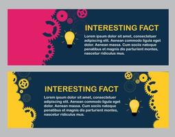 Did you know interesting fact label sticker set. Vector Illustration